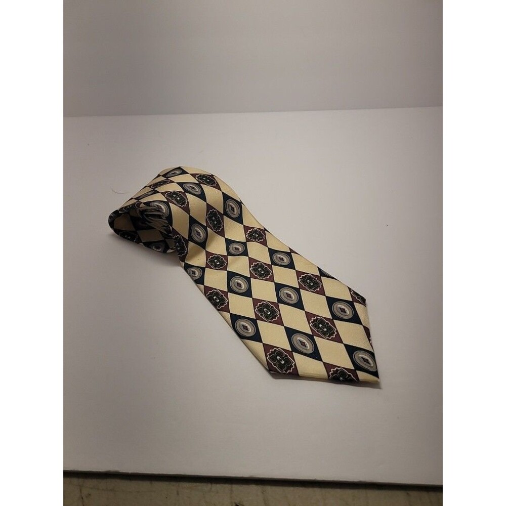 JT Beckett Mens Tie NWT Yellow Brown Black Item #019/038